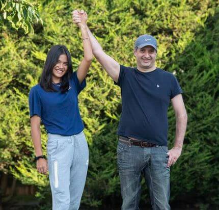 Ian Raducanu with his daughter Emma Raducanu.